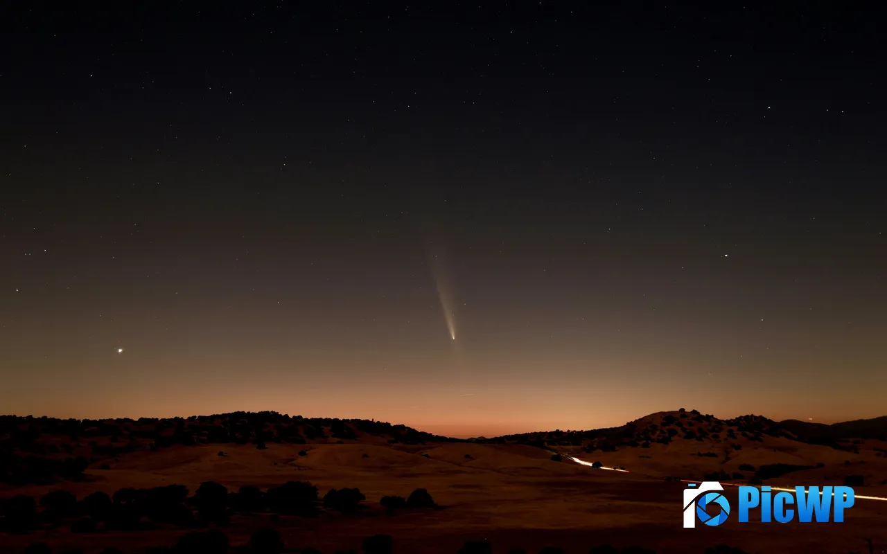 Wilderness Road Dawn Shooting star <font color=red>United States</font> 5K PC Wallpaper