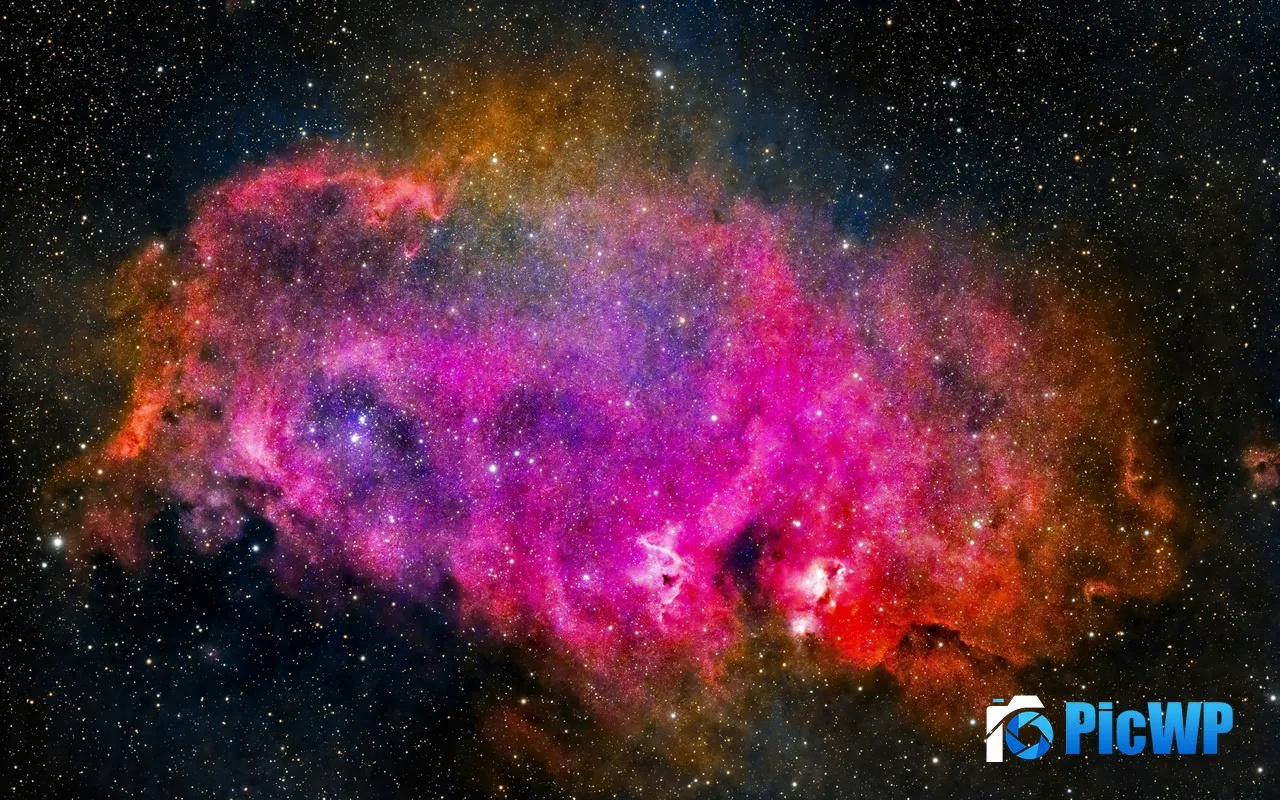 Purple Nebula Astronomy Telescope Digital Universe Space 5K PC Wallpaper