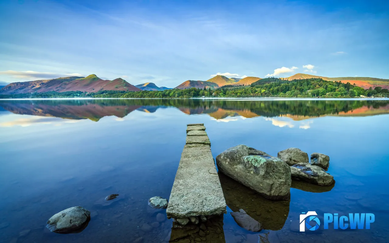 Stone Bridge Dawn Strandshag Bay Keswick UK 5K PC Wallpaper