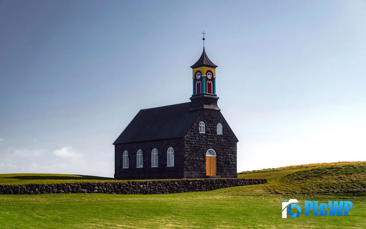 Budakirga Church Snaefellsnes Iceland Tourist Attractions 5K PC Wallpaper