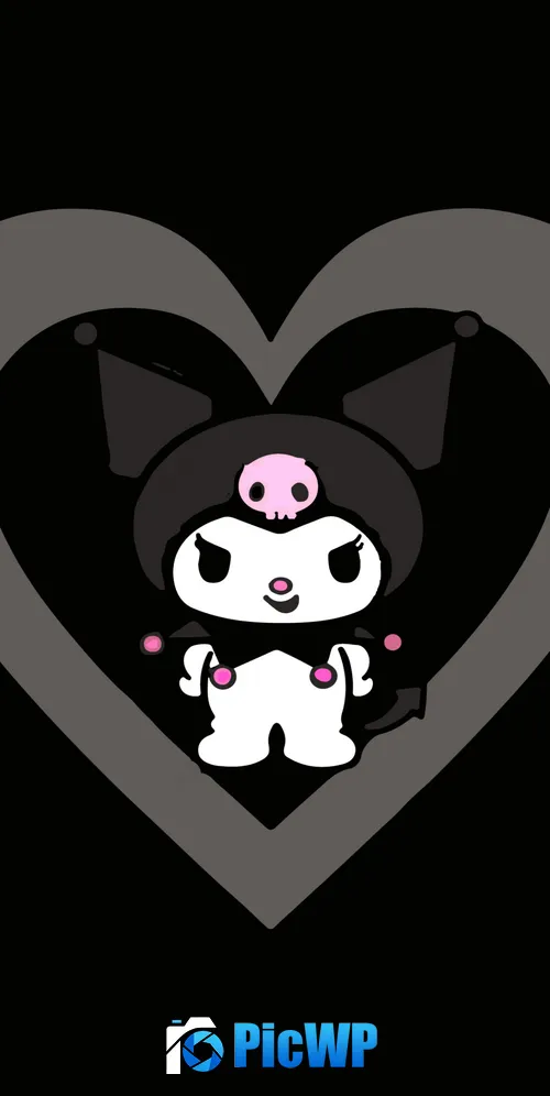 Kuromi Dark aesthetic 3K Mobile Wallpaper