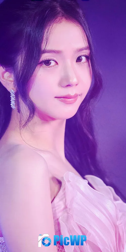 Jisoo Purple aesthetic 3K Mobile Wallpaper