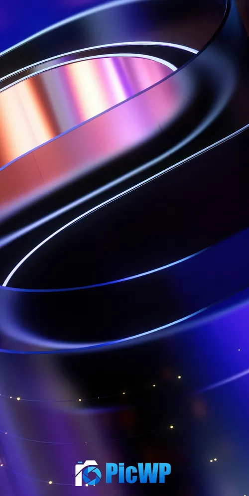 Liquid metal Ribbons 3K Mobile Wallpaper