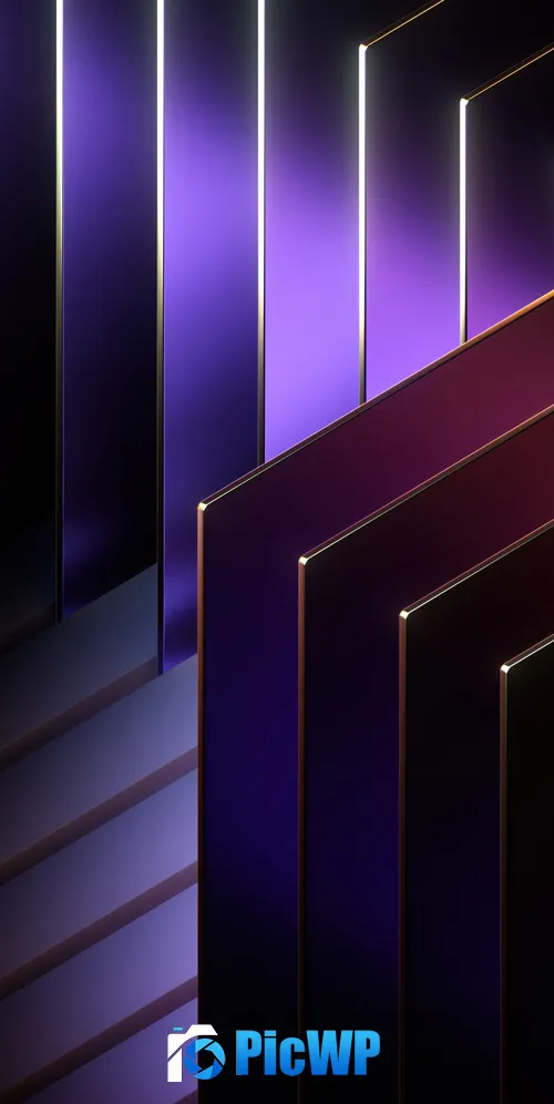 Geometric Purple abstract 3K Mobile Wallpaper