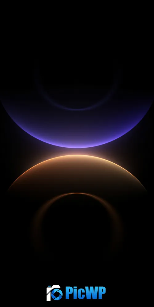 Circular Glow in dark 3K Mobile Wallpaper