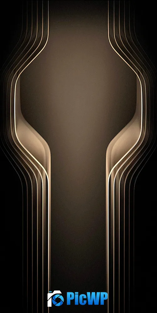 Golden Symmetry 3K Mobile Wallpaper