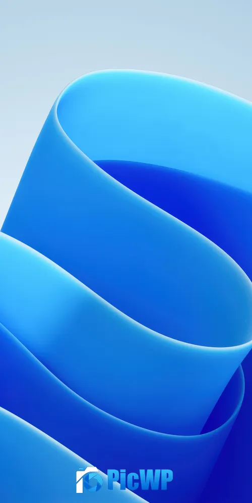 Modern Blue waves 3K Mobile Wallpaper
