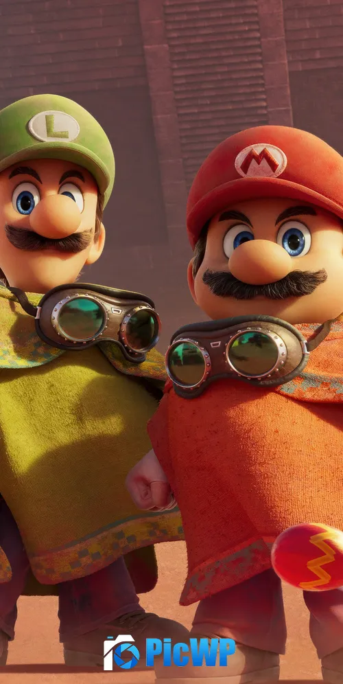 Mario and Luigi Sand Kingdom 3K Mobile Wallpaper