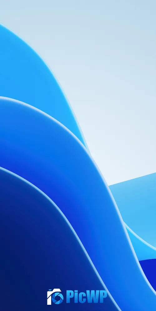 Blue waves 3K Mobile Wallpaper