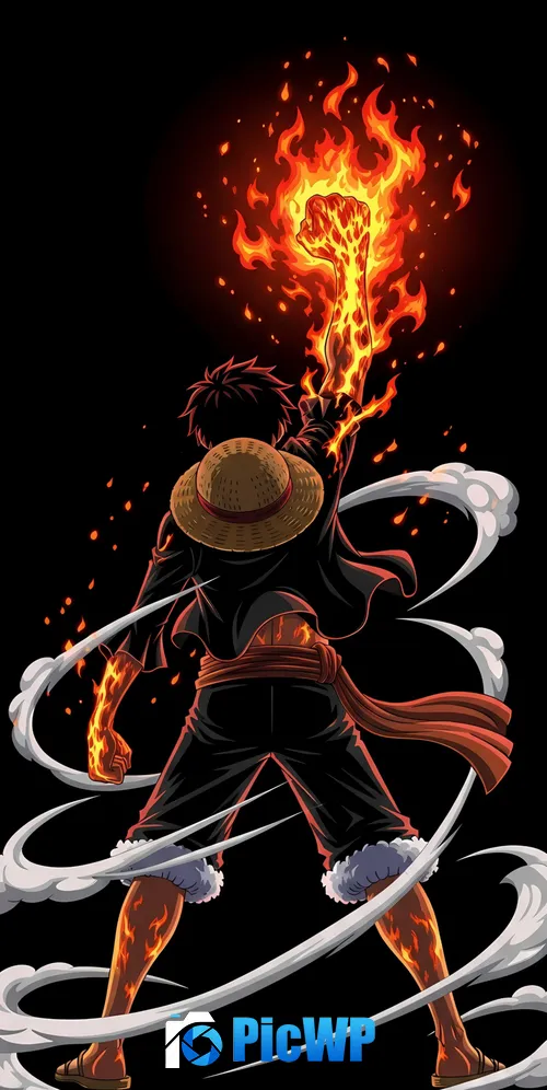 Monkey D. Luffy Red Hawk 3K Mobile Wallpaper