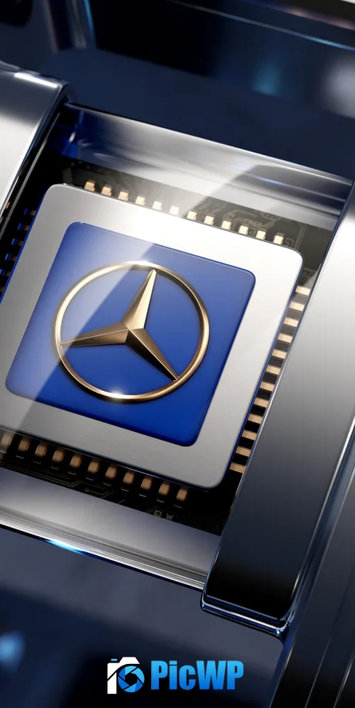 Mercedes-Benz Vision Iconic Logo 3K Mobile Wallpaper