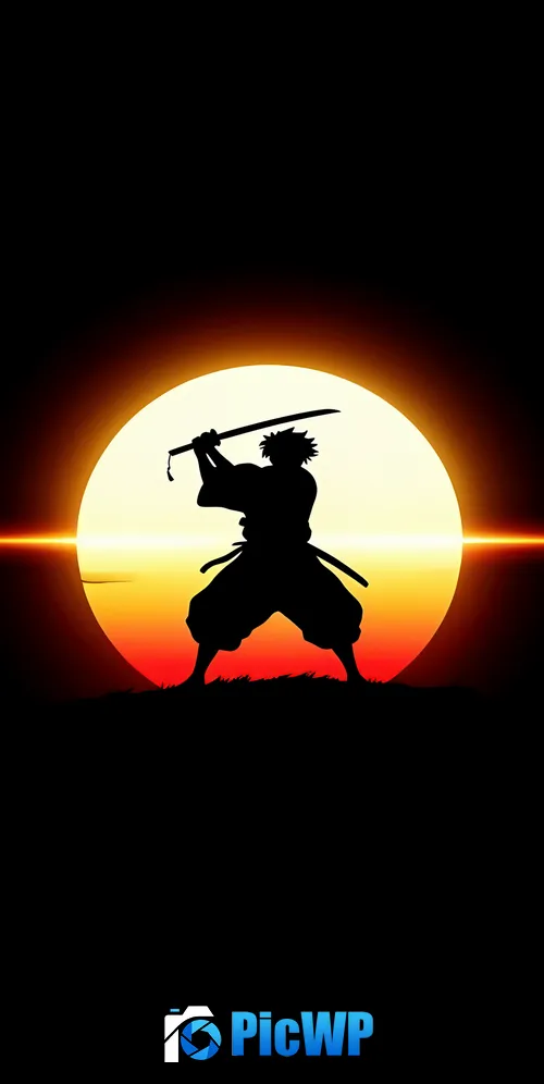 Samurai Silhouette 3K Mobile Wallpaper