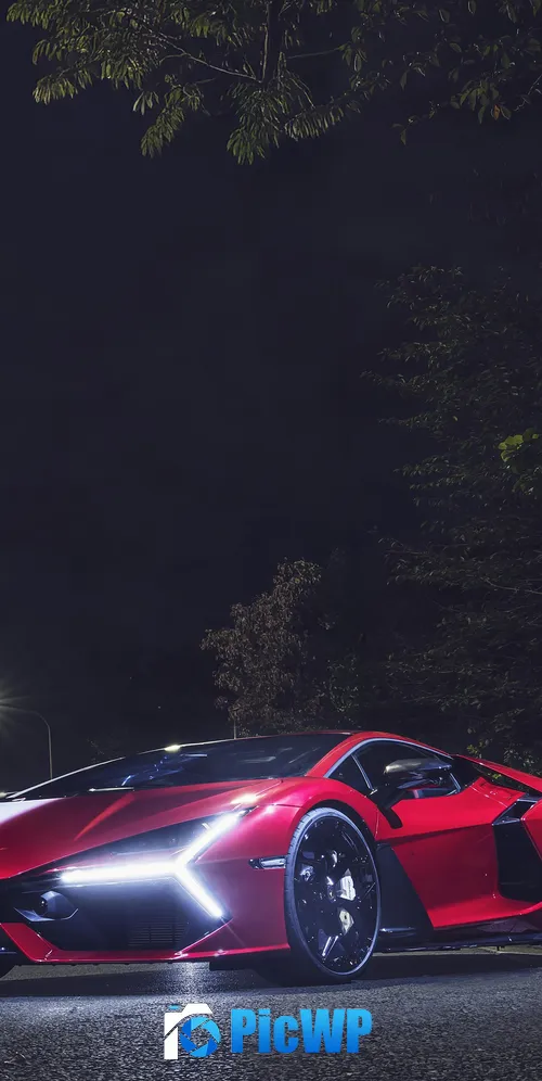 Lamborghini Revuelto Animae Tokyo Tower 3K Mobile Wallpaper