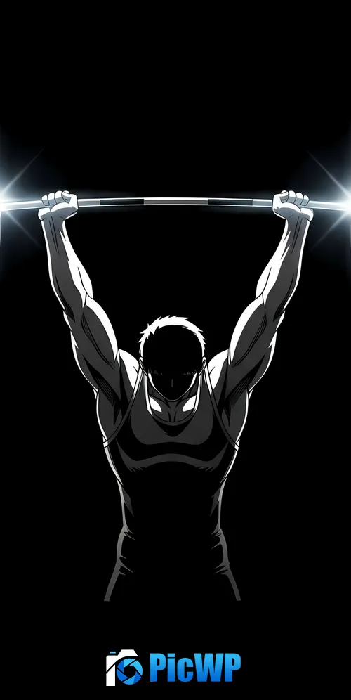 Weightlifter Strength 3K Mobile Wallpaper