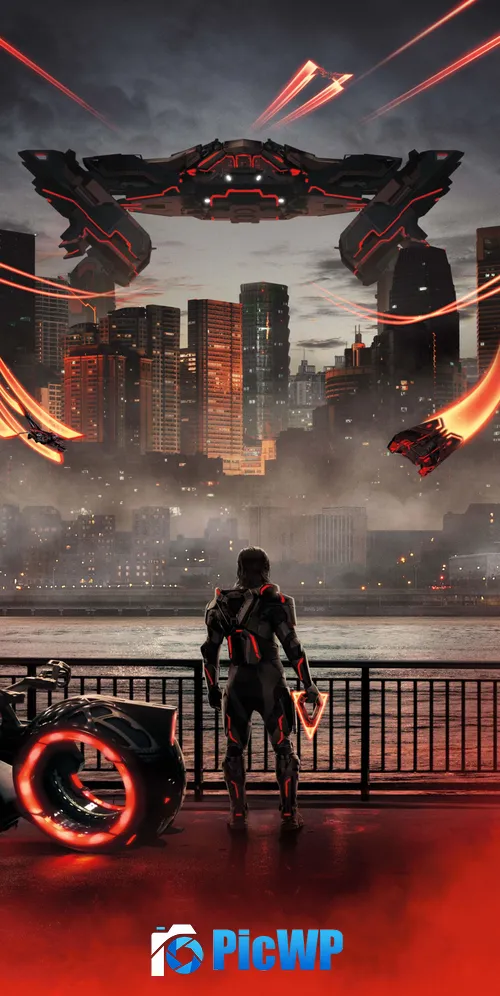 Tron: Ares Futuristic 3K Mobile Wallpaper