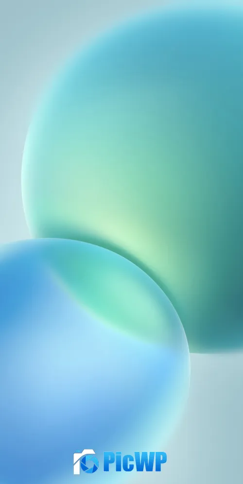 Blue abstract Gradient shapes 3K Mobile Wallpaper