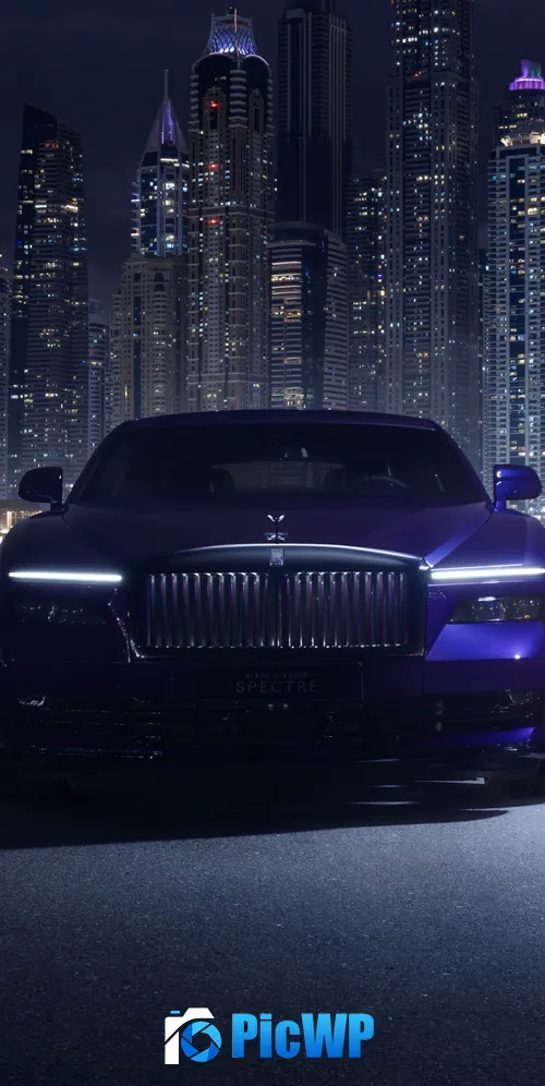 Rolls-Royce Black Badge Spectre Night 3K Mobile Wallpaper