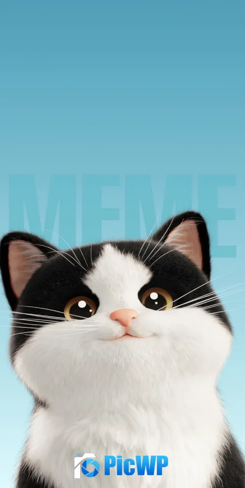 Cute Cat Cartoon 3K Mobile Wallpaper