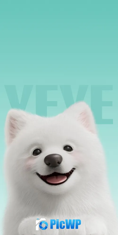 Samoyed Cute dog 3K Mobile Wallpaper