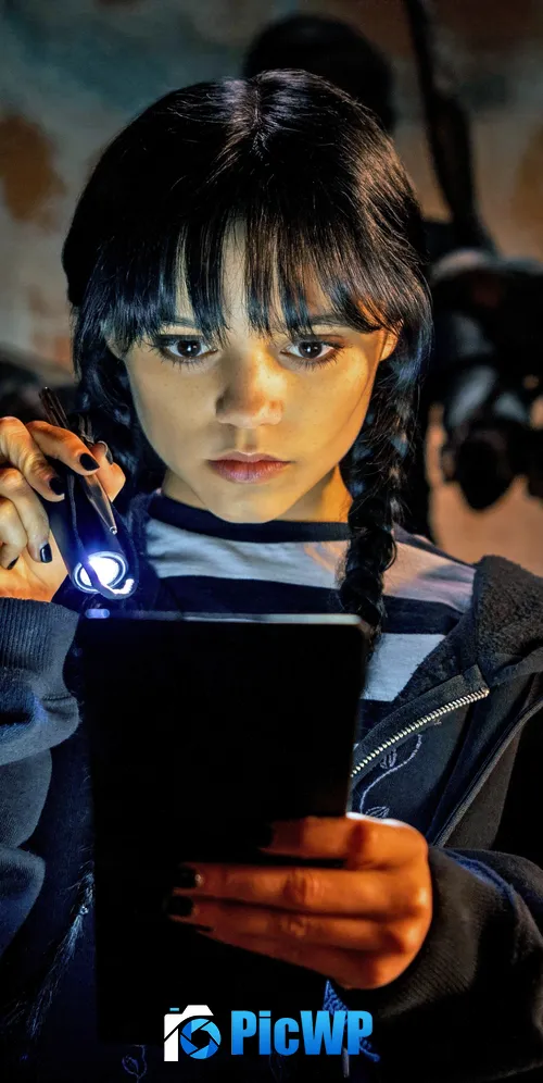 Jenna Ortega as Wednesday Addams Season 2 3K Mobile Wallpaper