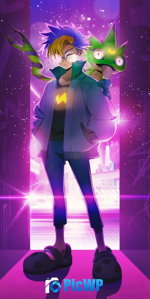Digimon Beatbreak Tomoro Tenma 3K Mobile Wallpaper