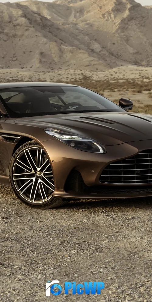 Aston Martin DB12 Desert 3K Mobile Wallpaper
