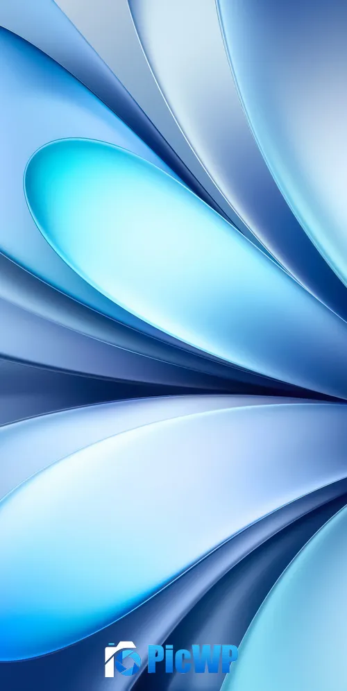 Light blue Abstract layers 3K Mobile Wallpaper