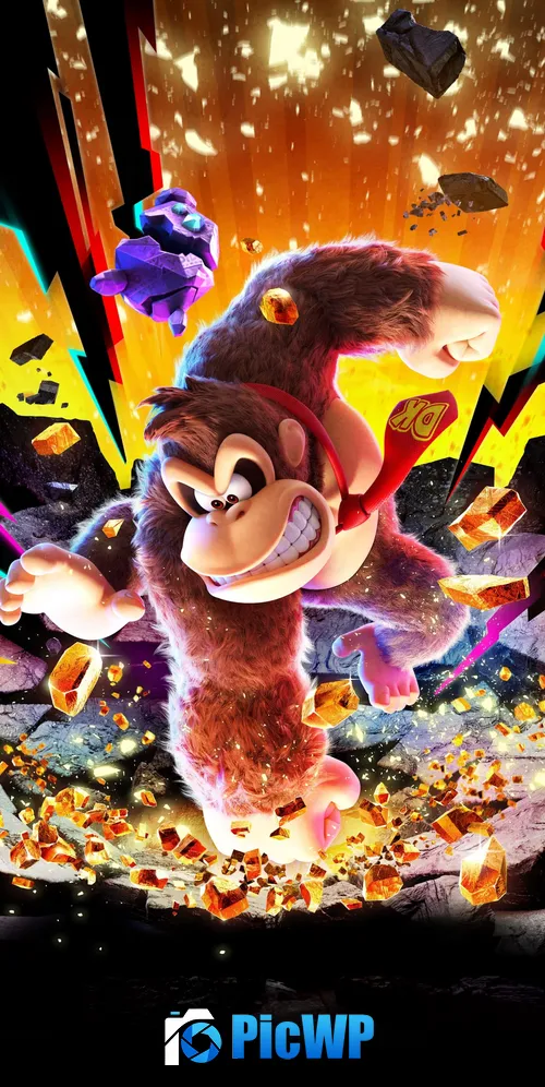 Donkey Kong Bananza Key Art 3K Mobile Wallpaper