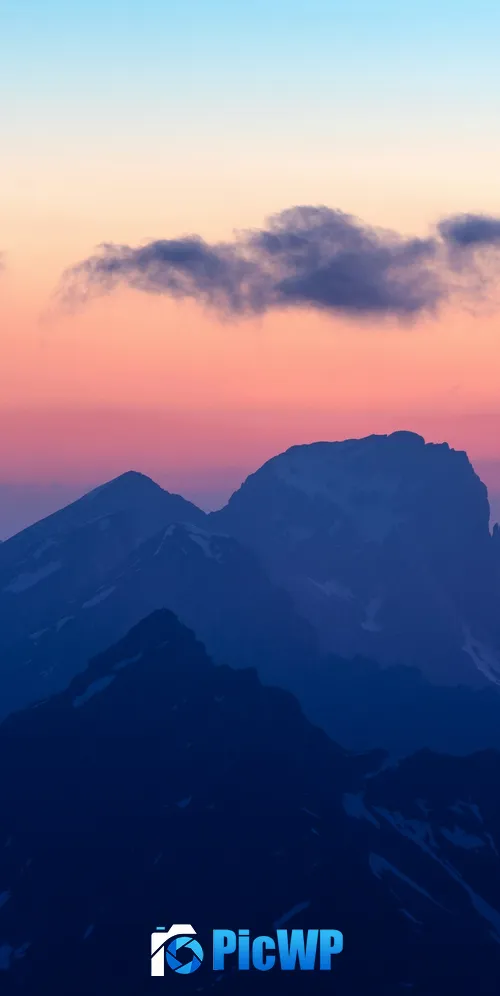 Sunset Alps mountains 3K Mobile Wallpaper