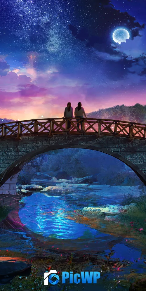 Couple Fantasy landscape 3K Mobile Wallpaper