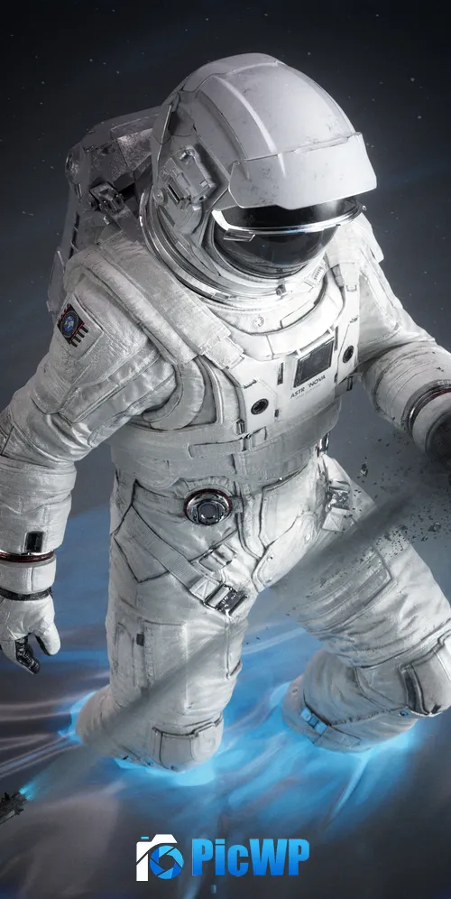 Astronaut Dark aesthetic 3K Mobile Wallpaper