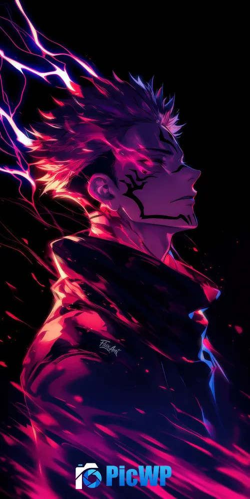 Sukuna Electric 3K Mobile Wallpaper