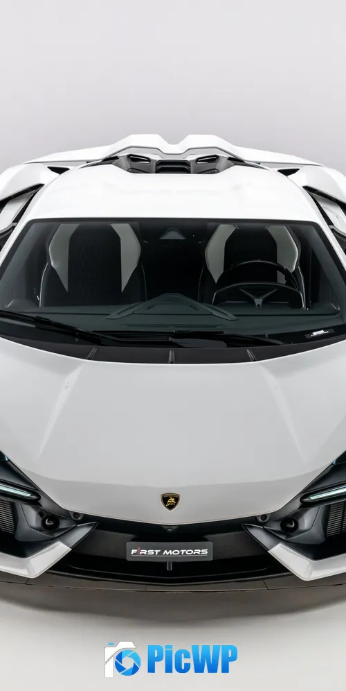 Lamborghini Revuelto White aesthetic 3K Mobile Wallpaper