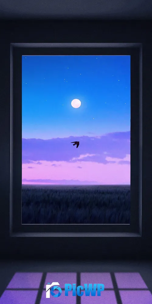 Solitude Moon 3K Mobile Wallpaper
