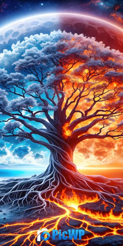 Surreal Duality 3K Mobile Wallpaper