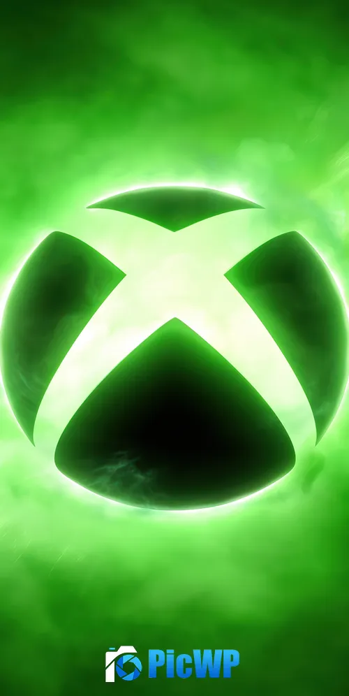 Xbox logo Green background 3K Mobile Wallpaper