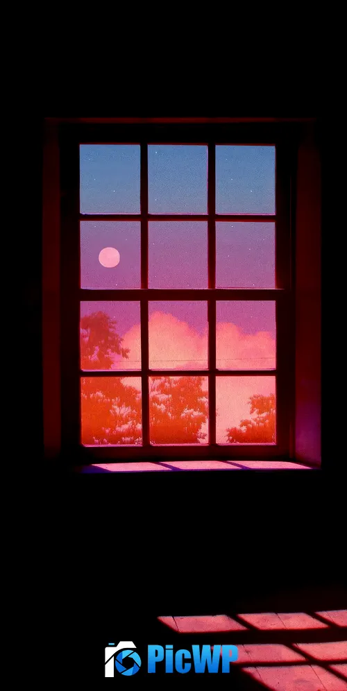 Moonlight Window 3K Mobile Wallpaper