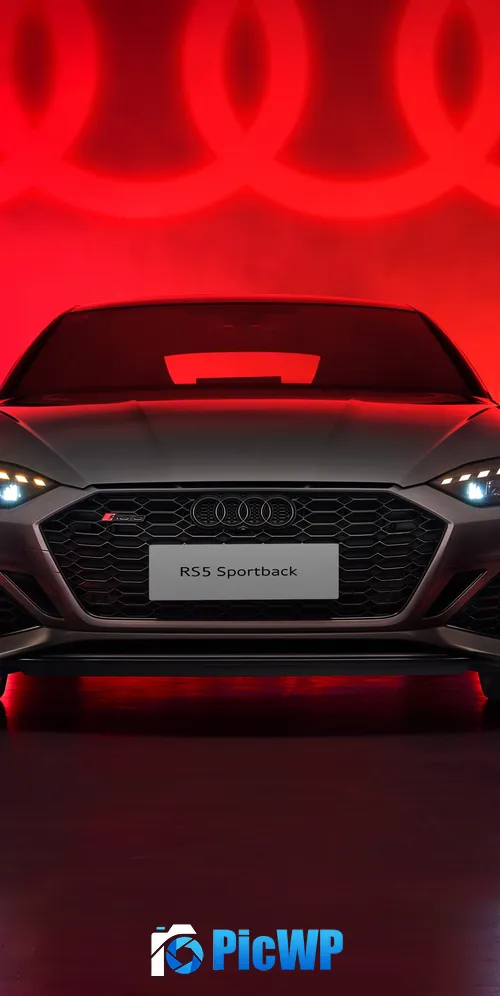 Audi RS 5 Sportback Red aesthetic 3K Mobile Wallpaper