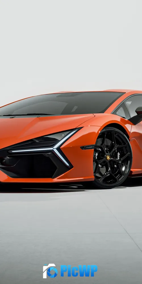 Lamborghini Revuelto Arancio Borealis 3K Mobile Wallpaper