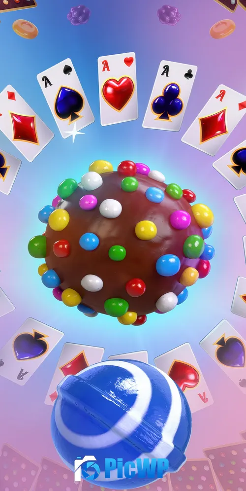 Candy Crush Solitaire 3K Mobile Wallpaper