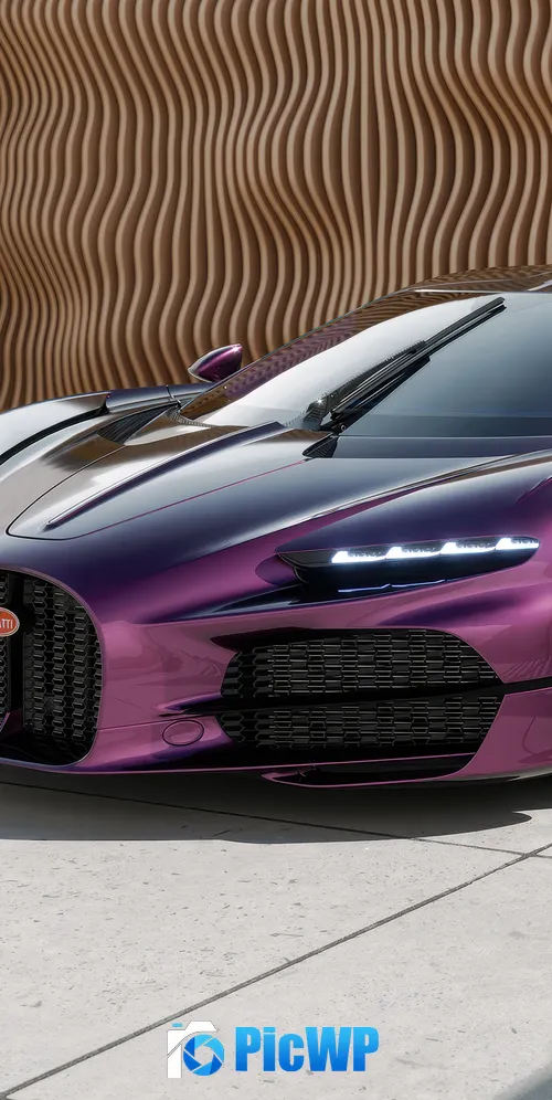Purple aesthetic Bugatti Tourbillon 3K Mobile Wallpaper