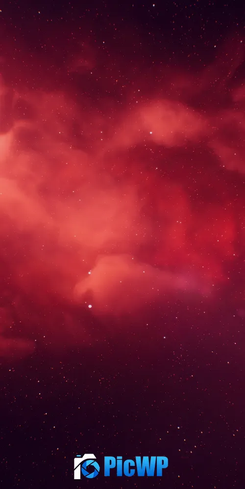 Starry sky Red aesthetic 3K Mobile Wallpaper