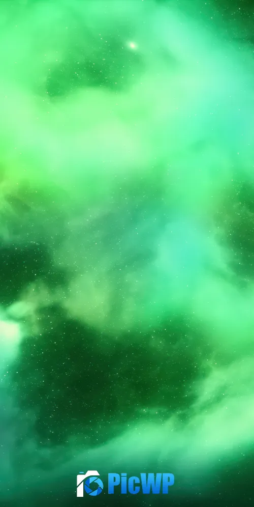 Starry sky Green aesthetic 3K Mobile Wallpaper