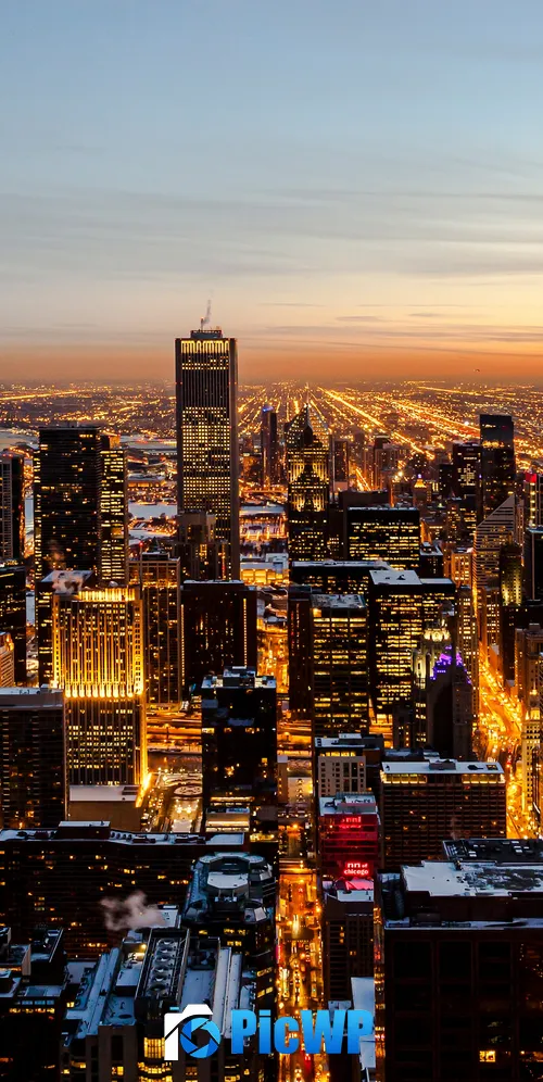 Chicago Downtown 3K Mobile Wallpaper