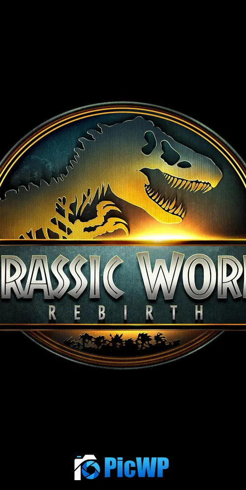 Jurassic World Rebirth Black background 3K Mobile Wallpaper