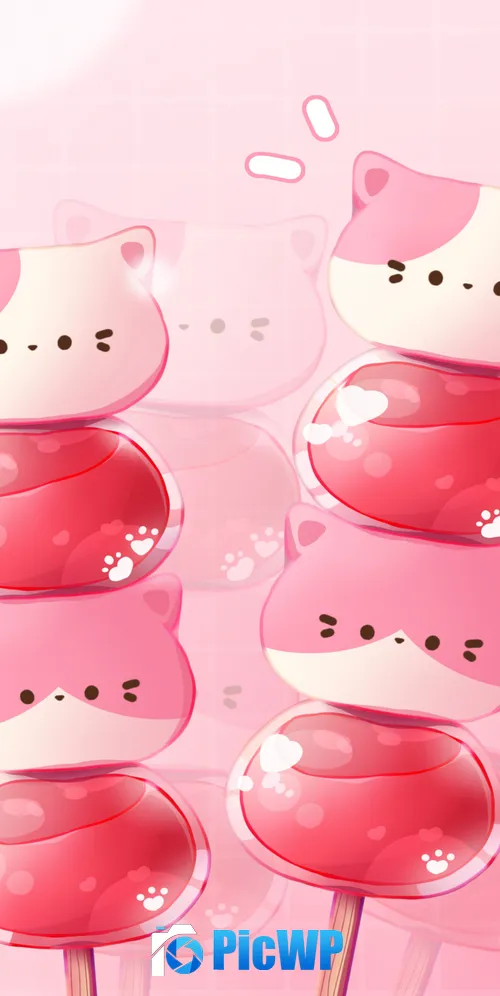 Kawaii Candy 3K Mobile Wallpaper