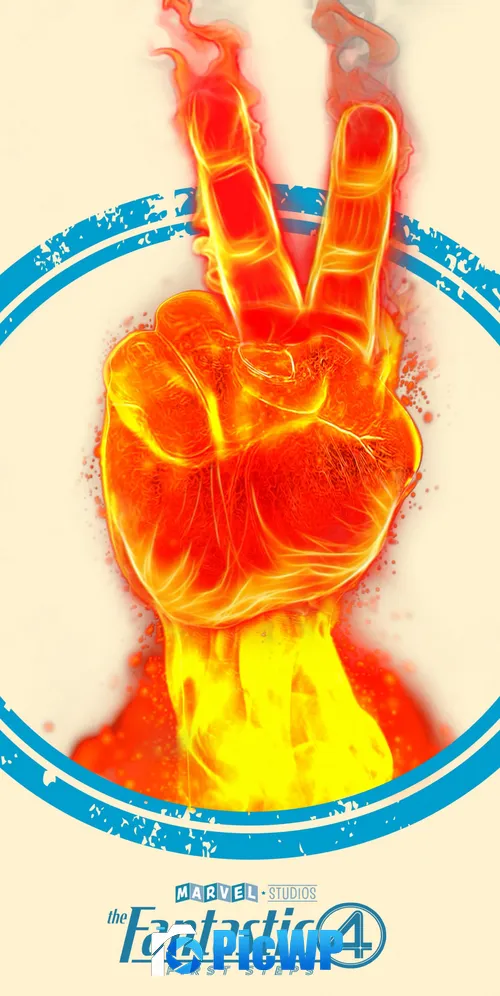 Human Torch Teaser 3K Mobile Wallpaper