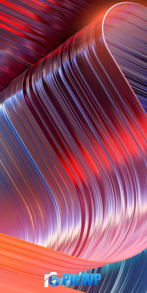 Waves Colorful art 3K Mobile Wallpaper
