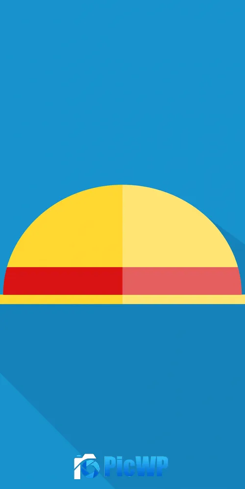 Luffy Straw Hat Minimalist 3K Mobile Wallpaper