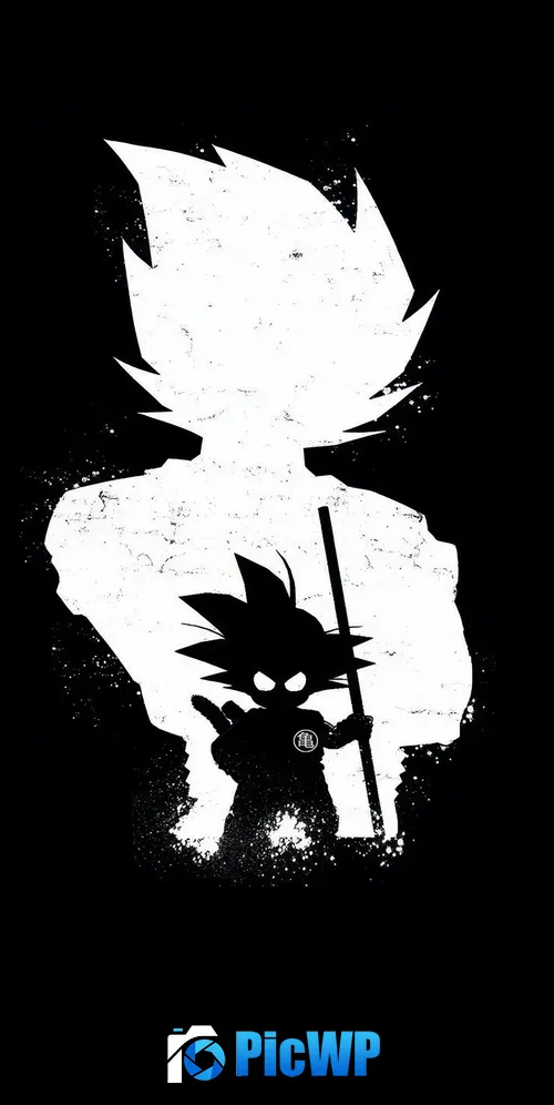 Goku Black and White 3K Mobile Wallpaper